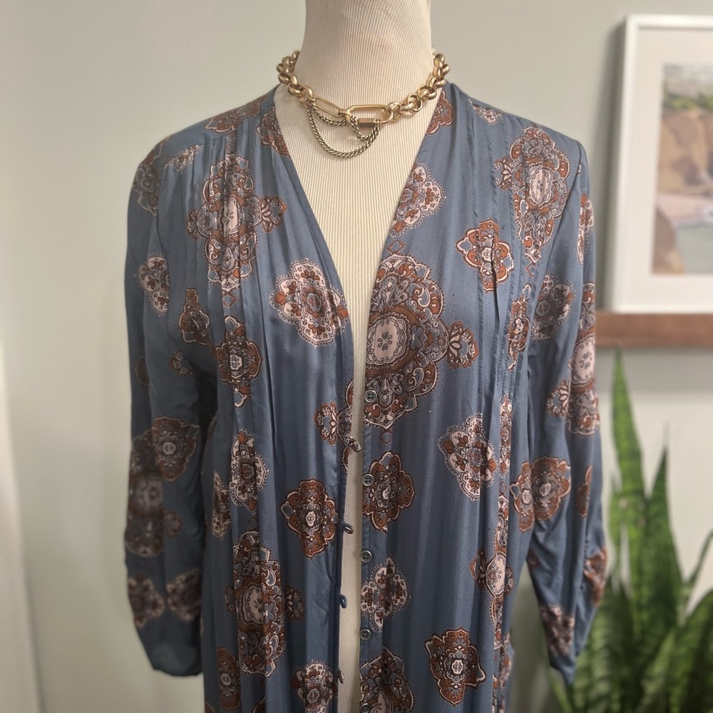 AMUSE SOCIETY FLOOR LENGTH DUSTER CARDIGAN SIZE LARGE